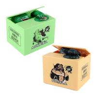 Electric Cash Box Dinosaur/Gorilla Piggy Bank Money Save Box Coin Bank Battery Powered Coins Cash Saving Deposit Toy Coin Box gently