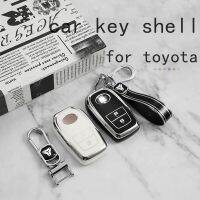 ใหม่ Soft Tpu 2ปุ่ม Remote Car Key Shell สำหรับ Toyota Chr C-Hr Land Cruiser 200 Avensis Auris Corolla พวงกุญแจสมาร์ท