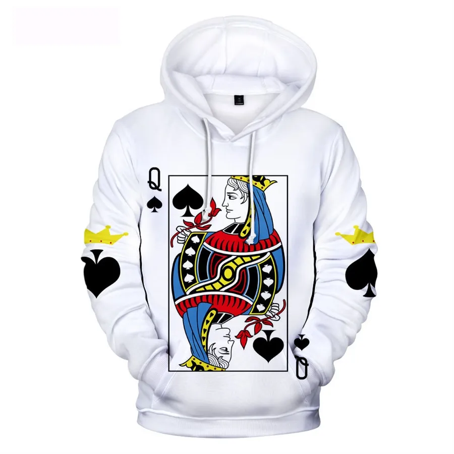 King and queen card on sale hoodies