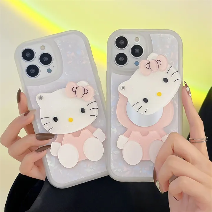 Supeso Cute 3D Hello Kitty with Mirror Phone Case for Vivo V23 Pro V23 ...