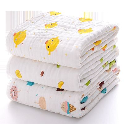 【jw】◐✲☬  110x110cm Baby Blanket Newborn 4-layer Cotton Soft Absorbent Gauze Quilt Infant Swaddle Wrap