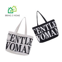 Bring2Home ʕ◡‿◡✿ʔ กระเป๋าผ้าแบบสะพายลาย Centlewomen สุดฮิต สะพายชิคๆเก๋ๆ สินค้าพร้อมส่ง✿