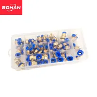 Boxed PC6-01 PC6-02 PC8-02 PC10-02 Air Joint Connectors Hose Tube Pneumatic Fittings 1/4 Push in Quick Release Couplings