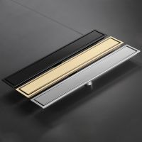 【hot】！ Invisible Floor Drain Brshed Gold 304 Lavatory Shower Linear Drainage Side Drains