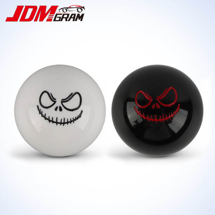 Universal JDM Car Gear Shift Knob Ghost Smile Face Ball Manual Gear Knob Shifter Lever Head With