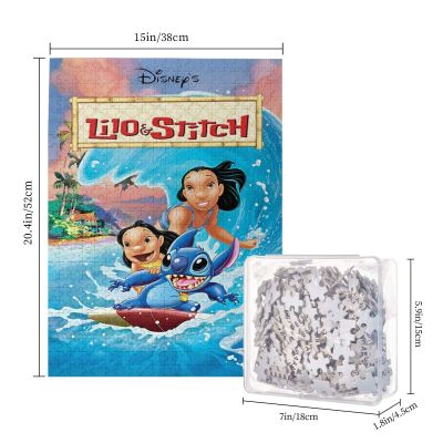 Disney1 Lilo &amp; Stitch Wooden Jigsaw Puzzle 500 Pieces Educational Toy Painting Art Decor Decompression toys 500pcs