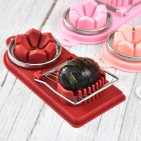 Hot sale Multifunctional Egg Slicer Cutter 2 in 1 Egg Cutter Stainless Steel Fruit Slicer For Kitchen Accessories dropshipping