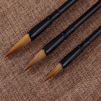 dfh☬  3Pcs Paint Brushes Set weasel hair Chinese painting Calligraphy brushes Watercolor Supply