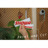 Sticker สติ๊กเกอร์ ลาย Showa งานไดคัท มีหลายสี หลายขนาดให้เลือก สติ๊กเกอร์ติดได้ทุกที่ สติ๊กเกอร์แต่งรถ แต่งมอเตอร์ไซค์