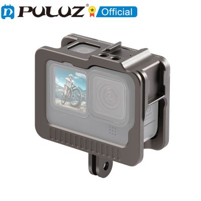 PULUZ กรงโลหะขยายเฟรมสำหรับ Gopro Hero11สีดำ/ HERO10สีดำ/HERO9ฝาครอบกล้องแอ็กชันกีฬาสีดำ