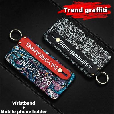 Wristband Silicone Phone Case For OPPO A16K/A16E Shockproof Dirt-resistant Cute armor case Original cover Wrist Strap