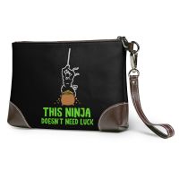 Ninja Clutch Bag Motorcycle Zipper Clutch Purse Fashion Casual Leather Wallet