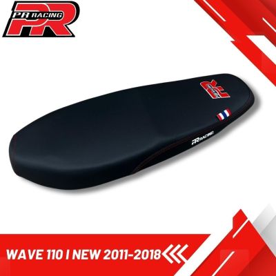เบาะมอเตอร์ไซต์   Wave110i new (ปี 2011-2018) สีดำ โลโก้ PR