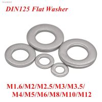 ▼◊ DIN125 304 stainless steel M1.6 M2 M2.5 M3 M3.5 M4 M5 M6 M8 M10 Flat Washers A2 Plain Machine washer Ring Gasket