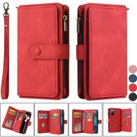 Leather Zipper Flip Wallet Case For Redmi Note 10 10S 9 9S 9T Pro 5G Xiaomi Mi Poco M3 M4 F3 10T 11T Lite 11 Pro Phone Cover