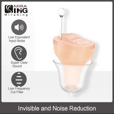 ZZOOI K25 Portable Audiphones CIC Hearing Aid Sound Amplifier Mini Size Inner Ear Invisible Volume Adjustable Ear Aids Hearing Device