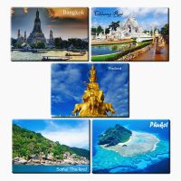 ❅♠ Thailand tourist souvenirsmagnetic fridge magnetsRigid Fridge MagnetsWorld Scene Tourist Photograph Memory