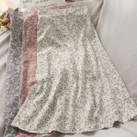 【CC】▤✣∈  2021 Floral Print Elastic Waist Loose Skirt