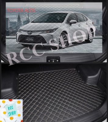 แผ่นรองกระโปรงหลังรถ Trunk Mats FOR TOYOTA ALTIS แผ่นยางปูรถ ป้องกันไม่ให้ตัวรถสกปรก กันน้ำกันกระแทกป้องกันรอยขีดข่วนและทนต่อสารเคมี สี Black and Beige