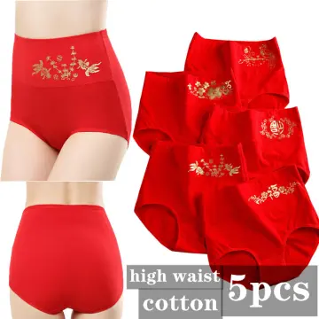 Red Panties Women Cotton