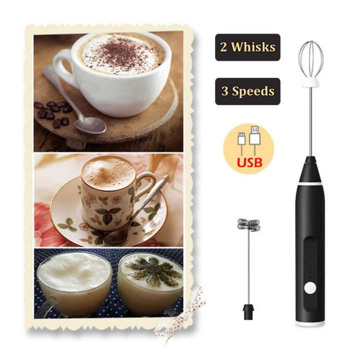 3 Speed Adjustable Milk Frother\ USB Rechargeable\Electric Whisk