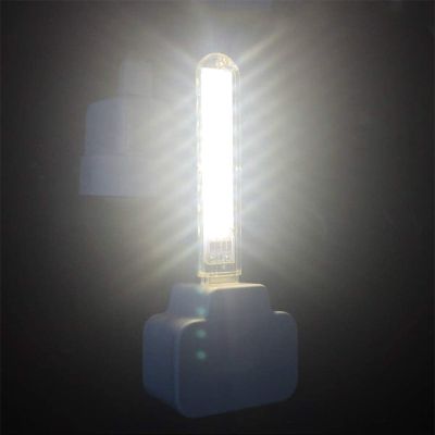 【CW】 2PCS Led Night Lights USB Portable Strip Light Mini Book Lamp Room Emergency Lighting Suitable for Power Bank Computer Plug