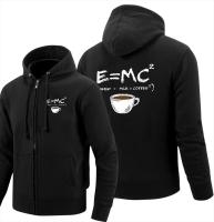 Emc Energy Milk Coffee Cartoons Print Hoodies Men Autumn Zip Up Swetshirt Loose Warm Hoody Thicken Warm Coat Men Hoodies Size XS-4XL