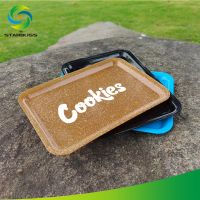 [COD] Cross-border new COOKIES plastic cigarette storage tray multi-color mini 18x12cm operation