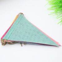 DIY Decorative Ornament Birthday Wedding Party Handmade Hanging Bunting Activity Fabric Banner Accessories Triangle Flag