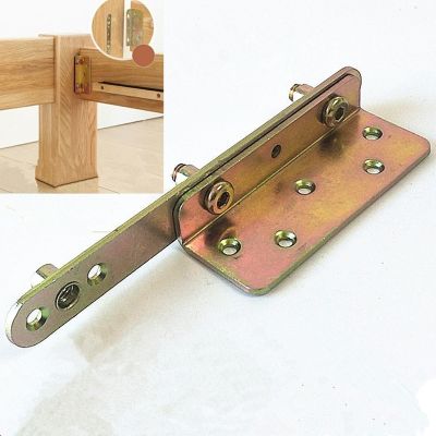✻▼♀ 1set 4pcs Heavy Bed latches hinges Height adjustable Furniture support Connector Bed buckle Fixed Corner fastener hardware