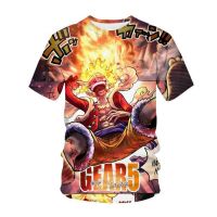 New Summer T-shirt One Piece Luffy Anime Manga T-Shirts 3D Printing Oversize Casual Fashion Round Neck Men Women T-Shirts