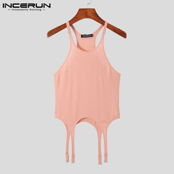 incerun-เสื้อสายเดี่ยวสไตล์ลำลองสำหรับผู้ชาย-เสื้อผ้าบิกินี่แฟชั่นสไตล์ตะวันตก