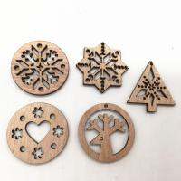 【YF】▫✜  50Pcs Wood Slices Round Unfinished Hollow Embellishment Cutting handmade Painted crafting Decorated