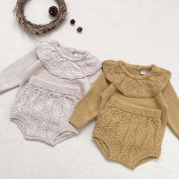 Cute Baby Girl Long Sleeve Hollow Out Knit Sweater + Shorts Suit Spring Autumn Infant Kids Baby Girl Children Clothes Suit