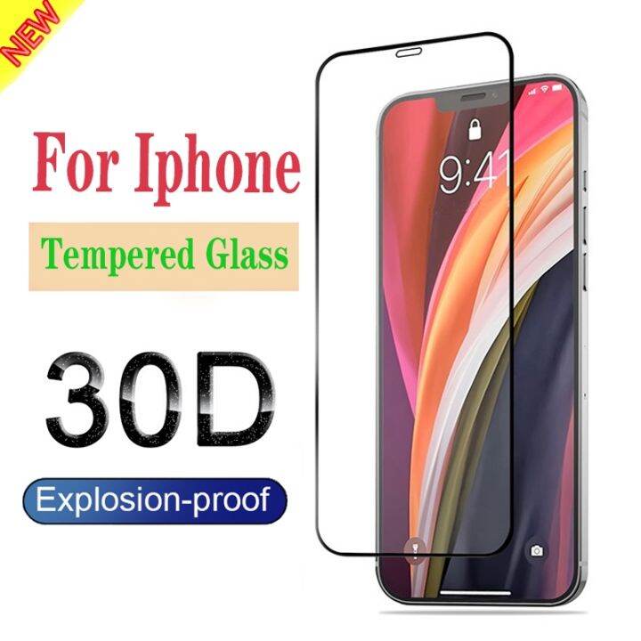 คลุมทั้งหมด-iphone-8กระจกนิรภัยสำหรับพลัส7-6-xr-xs-max-protection-11-12-13-pro-mini-ปกป้องหน้าจอ