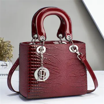 Tas Handbag Wanita Croco Kulit Mini Size Pesta Import Elegan