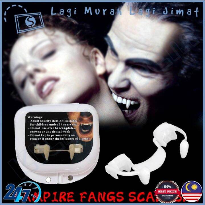 Premium Cool Halloween Cosplay Retractable Vampire Teeth Dentures