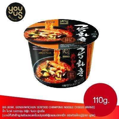 มาม่าเกาหลี จัมปง jjampong  gonghawachun seafood champong noodle cup 110g.youus brand