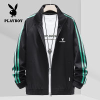 เสื้อลำลอง PLAYBOY สำหรับผู้ชายฤดูใบไม้ผลิและฤดูใบไม้ร่วงสไตล์เกาหลีแฟชั่นสลิมฟิตกีฬาน้ำหนักเบา