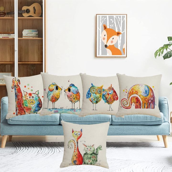 set-of-3-lovely-animal-cushion-covers-cat-owl-mouse-sofa-throw-pillowcase-45x45cm-for-sofa-car-home-bed-kids-room-decor