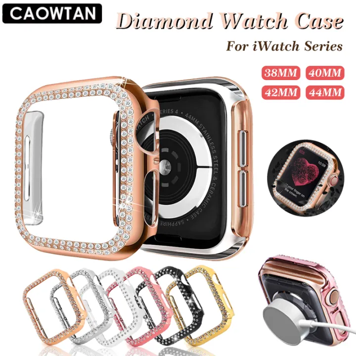 Diamond Bumper Protective Case For Ap ple Watch Cover Series 6 SE 5 4 3 2 1 38Mm 42Mm For i