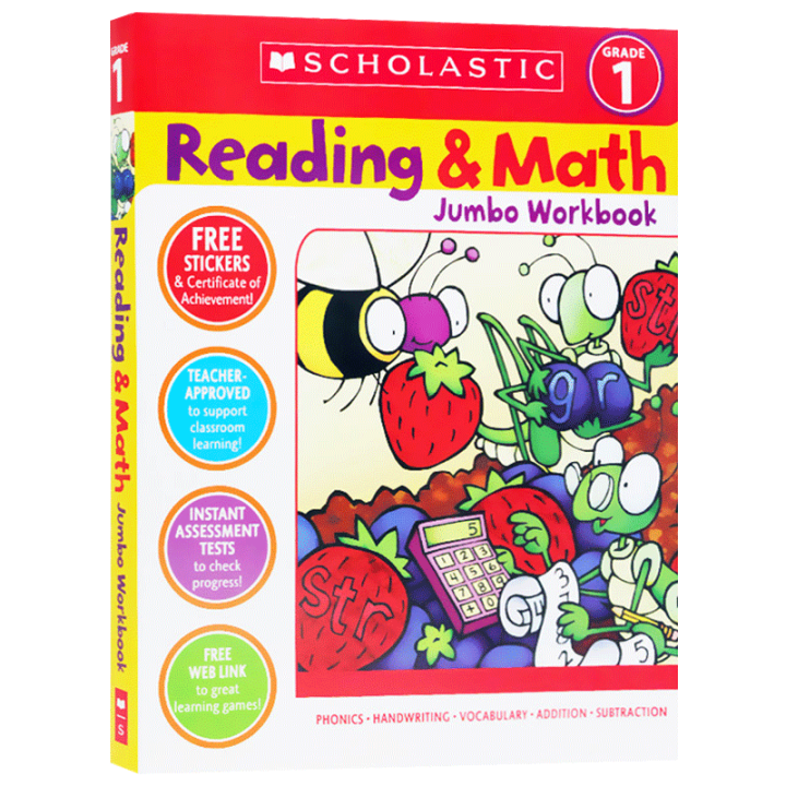 Milumilu Scholastic Reading Math Jumbo Workbook Grade Original English