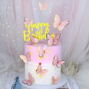 SP10011 Set cánh bướm giấy trang trí bánh kem, sinh nhật