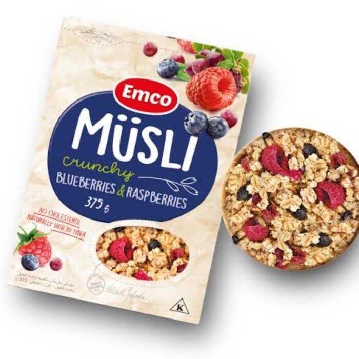 EMCO CRUNCHY MUSLI BLUEBERRY & RASPBERRY 375GR Lazada Indonesia