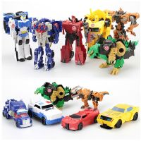 Action FiguresZZOOI 12cm Transformation gift Robot Toys car one Step deformation Anime Action Figure Model Deformed Car Gift toys for boys Action Figures