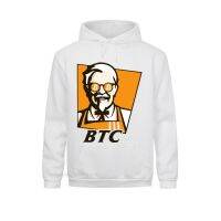 Men Hooded Pullover Bitcoin BTC Original Recipe Funny KFC Adult Sportswear Personality Adult Print Custom Cotton Size XS-4XL