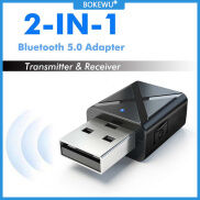 BOKEWU USB Bluetooth 5.0 Transmitter Receiver Mini Stereo AUX RCA 3.5mm