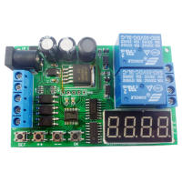 DC6.5-25V วงจรล่าช้าโมดูลรีเลย์0.1วินาที-9999นาทีปรับเวลาสวิทช์ควบคุมมัลติฟังก์ชั่มอเตอร์ไปข้างหน้าควบคุมย้อนกลับ