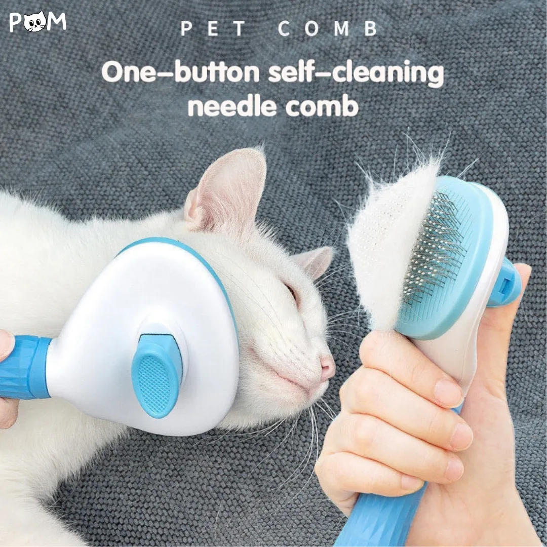 Pom Dog Cat Hair Comb Brush For Fur Pet Grooming Shedding Comb Brush for  Cleaning Tool Roller | Lazada PH