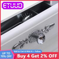 Crystal Glass Transparent Cabinet Drawer Door Furniture Pull Handle Hardware Black/Silver Diamond Cupboard Pulls Knob Kitchen Door Hardware Locks